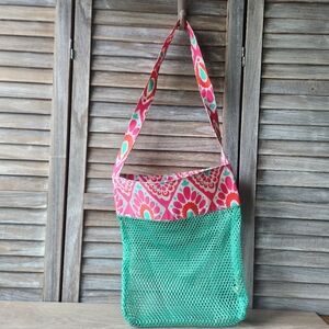 Viv And Lou Shell Bag Mesh New Without Tags Unused Pink And Green